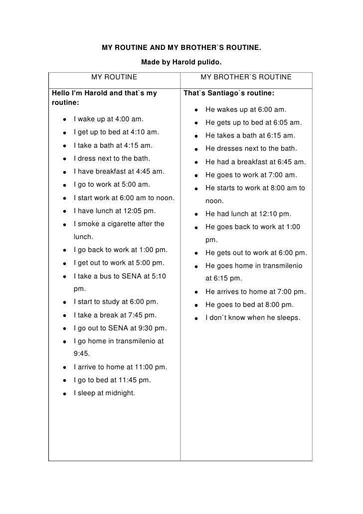 Short Paragraph on My Daily Routine ( Words) my daily routine short essay